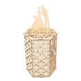 thumbnail image 3 of 1PC DIY Wooden Hollow Hexagonal Wedding Cards Sign-in Box Wedding Use Box, 3 of 9