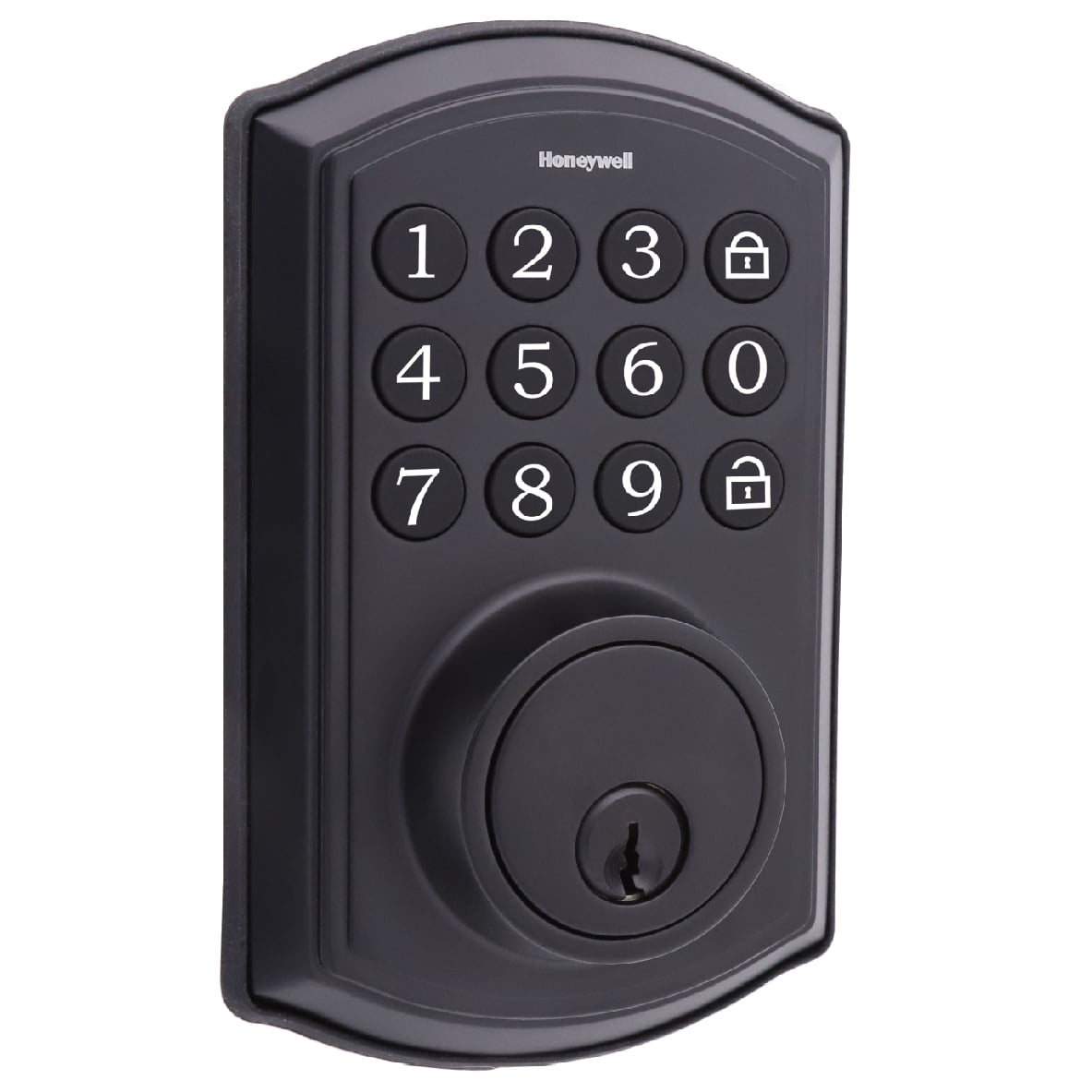Honeywell Door Locks, Matte Black Digital Deadbolt Door Lock Electronic
