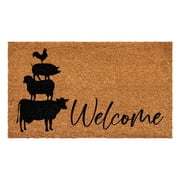 Calloway Mills Farmhouse animals Doormat 36" x 72"