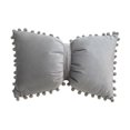 thumbnail image 1 of Zhuge Almohada decorativa para el hogar, almohada con forma de lazo de bola de pelusa de cisne de color sólido, funda de almohada dulce, cojín de sofá que puede tener doble uso (gris), 1 of 5