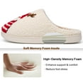 thumbnail image 5 of Ecetana Christmas House Slippers for Women Men Holiday Indoor Bedroom Warm Cozy Fluffy Slippers, 5 of 7