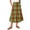 Light Green, variant on Ladies' Casual Plaid Print Elastic Waist Drawstring Midi Skirt Army Green L