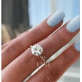 thumbnail image 3 of ESTE ORIGIN 2.5ct Round Cut Moissanite Solitaire Engagement Ring 10K White Gold for Women US 6, 3 of 5