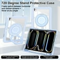 thumbnail image 5 of TECH CIRCLE for iPad Air 5th 4th Gen Case 2022 2020 10.9 inch & iPad Pro 11 Case 4th/3rd/2nd/1st Gen,Rotating Foldable Handle Stand Full-Body Shockproof Rugged Protection Kids Girls Cover,Blue, 5 of 6