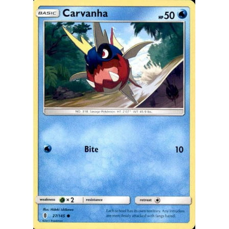 Pokemon Guardians Rising Carvanha #27