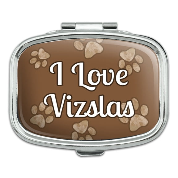 I Love Heart Dogs - Vizslas - Rectangle Pill Box
