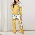 thumbnail image 3 of Bingfone Womens Pajama Sets White Ice Cream Print,Long Sleeve Loungewear Pajamas Set-Xx-Large, 3 of 9