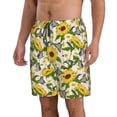 thumbnail image 2 of Fuzoiu Sunflowers And Butterflies Print Men's Beach Shorts,Men's Swim Trunks,Quick Dry Board Shorts with Pockets,Men's Bathing Suits for Surfing, Running, and Casual Wear-Large, 2 of 6