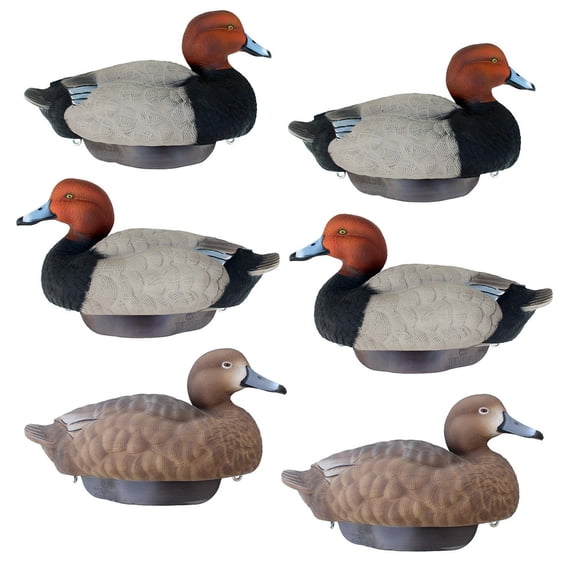 Heyday Outdoors HydroFoam Floating Redhead Duck Decoys, 6 Pack