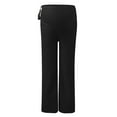 thumbnail image 2 of MPWEGNP Women's Solid Color Wide-Leg Trousers Fashion Maternity Heavy Women Corduroy Leg Casual Loose Wide Pants Black XL, 2 of 8