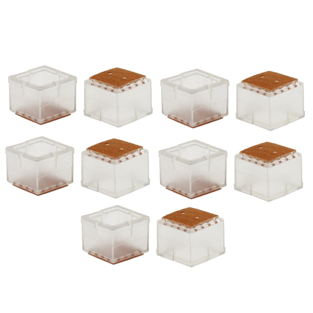 10 Piezas Silla Cuello Caps Silicona Tabla Cubre Pads Square 30-35mm Sunnimix Tapa de la pierna de la silla