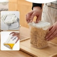 thumbnail image 3 of Kitchen food storage container with scale and lid,sealed food kitchen storage box can be put into the freezer, stackable to save space, for dried fruit snack 8.12 / 21.98 / 33.82 / 60.87fl.oz, 3 of 7