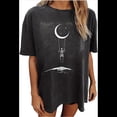 thumbnail image 1 of Camisetas Vintage para Mujer, Lindas Camisetas Gráficas de , Camisetas Oversize de Corta Esqueleto Lunar L, 1 of 9