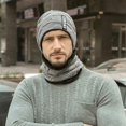 thumbnail image 2 of Promotion Liquidation Bonnet Tricoté Écharpe Réchauffeur de Visage Ensemble Bonnet Chapeau Écharpe Hommes Automne Hiver Bonnet Tricoté Moelleux Couvre-Chef, 2 of 6