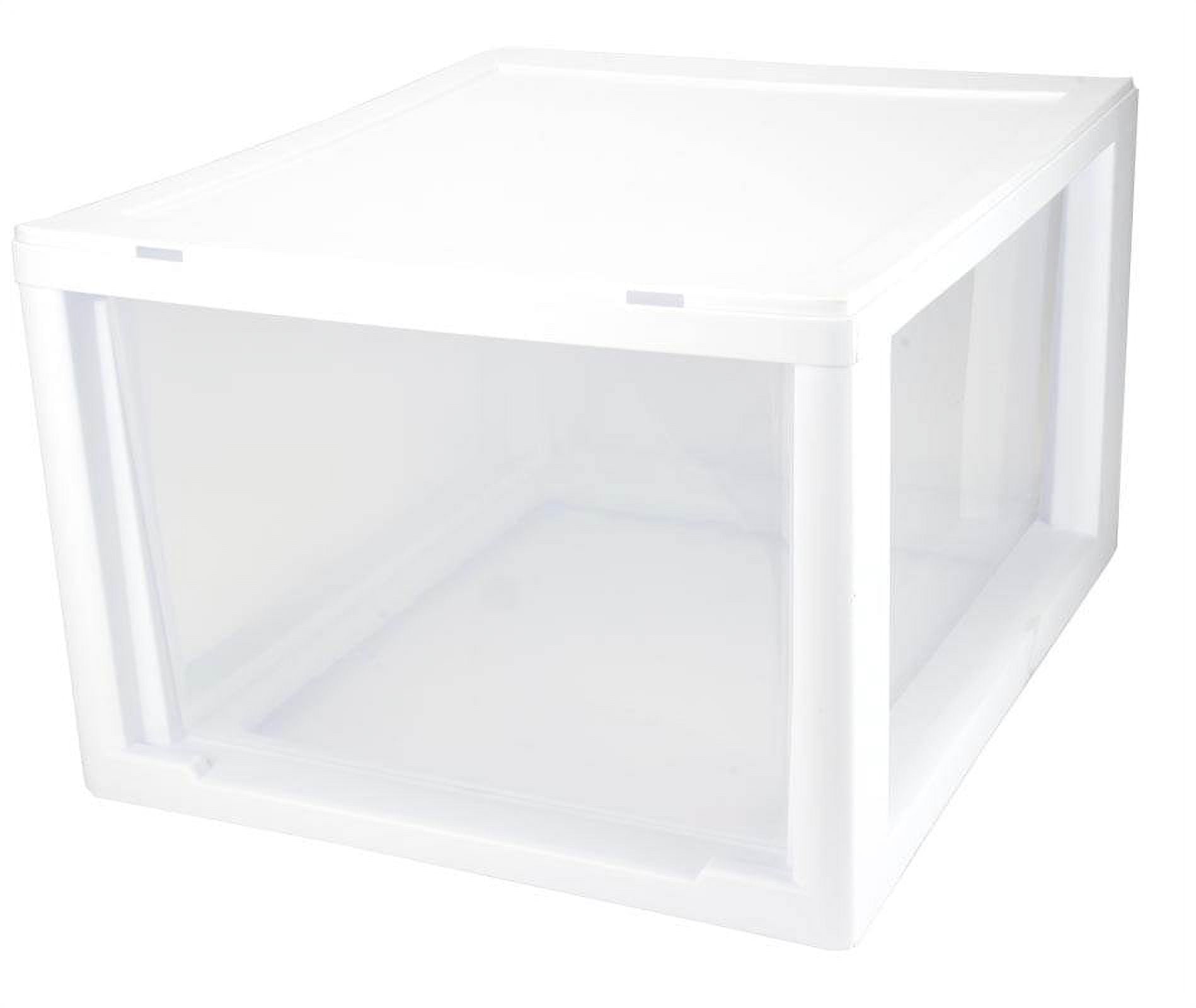 Sterilite 14 In. x 10.25 In. x 17 In. 27 Quart White Stackable