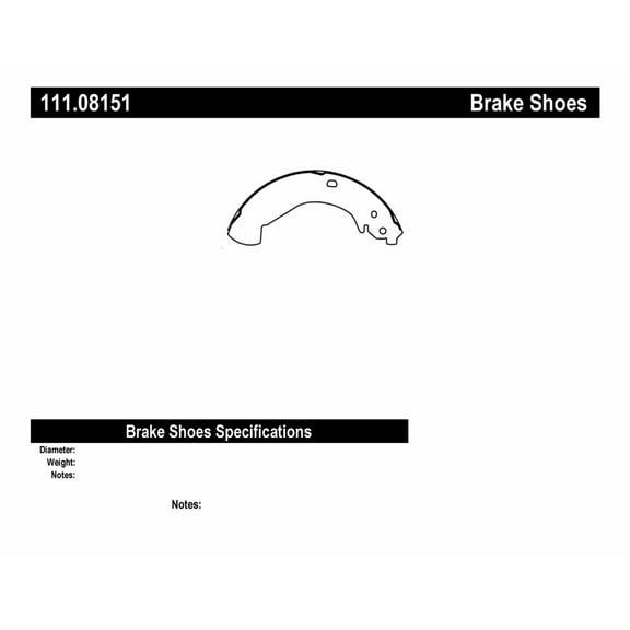 Centric 111.08151 Centric Brake Shoes Fits select: 2004-2008 CHEVROLET COLORADO, 2004-2008 GMC CANYON