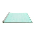 thumbnail image 2 of Ahgly Company Machine Washable Indoor Rectangle Solid Turquoise Blue Modern Area Rugs, 6' x 9', 2 of 4