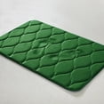 thumbnail image 2 of Oval Shaped Design Embossed Solid Color Memory Foam Soft Bathroom Rug Non-Slip PVC Backing, 2 of 5