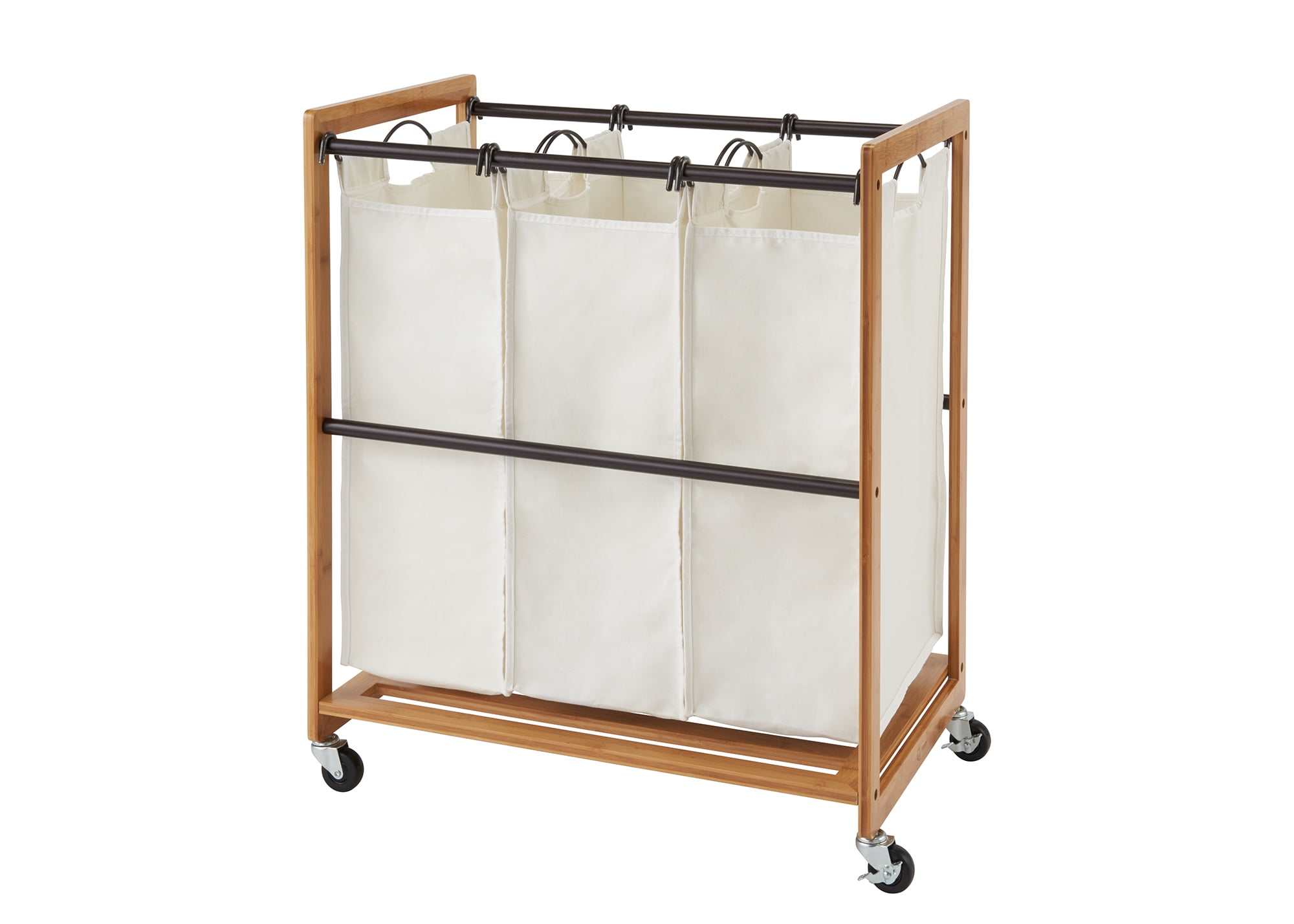 bronze kitchen work table cart with bamboo top