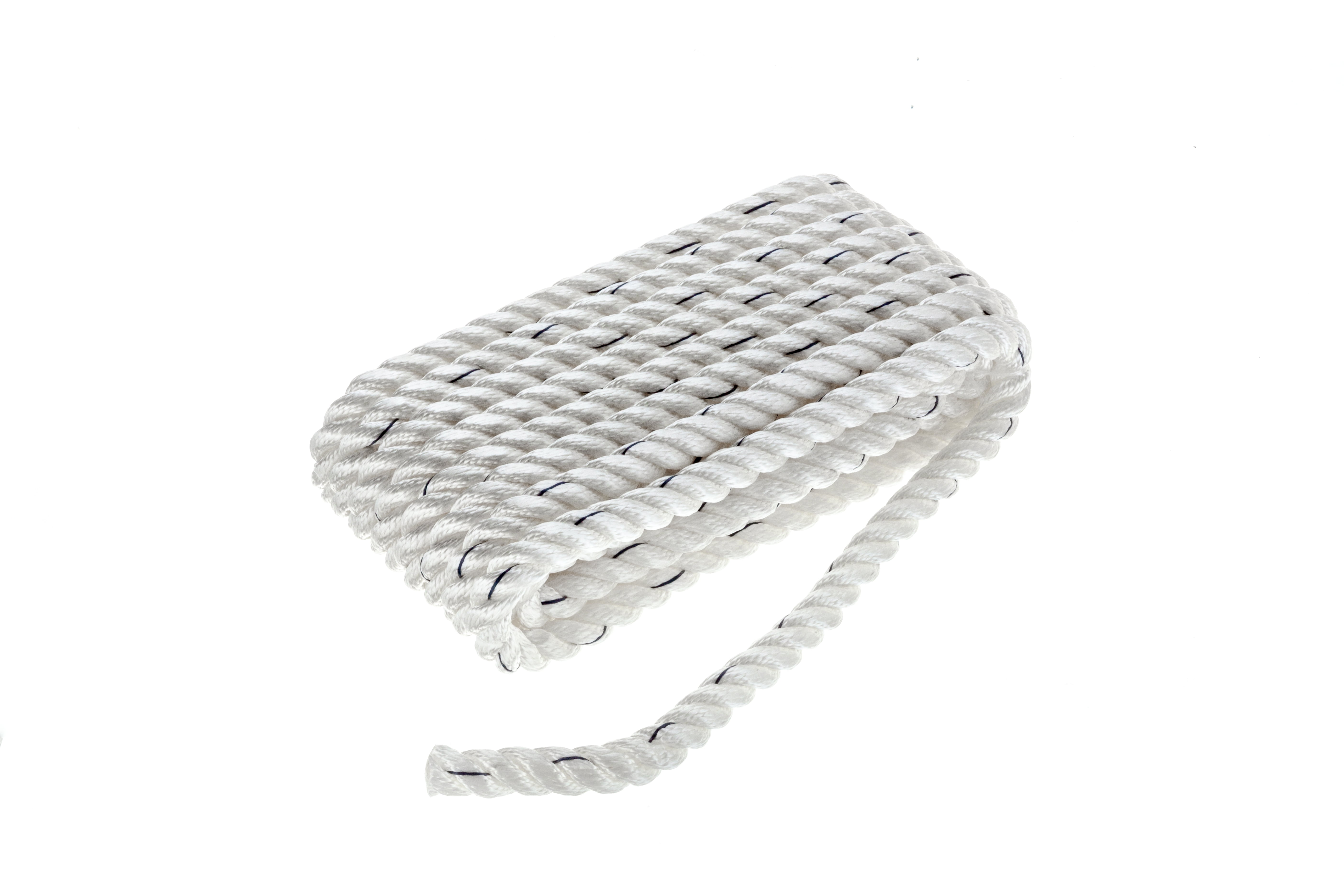 Seachoice 47601 Premium 3Strand Twisted Nylon Dock Line With Tracer