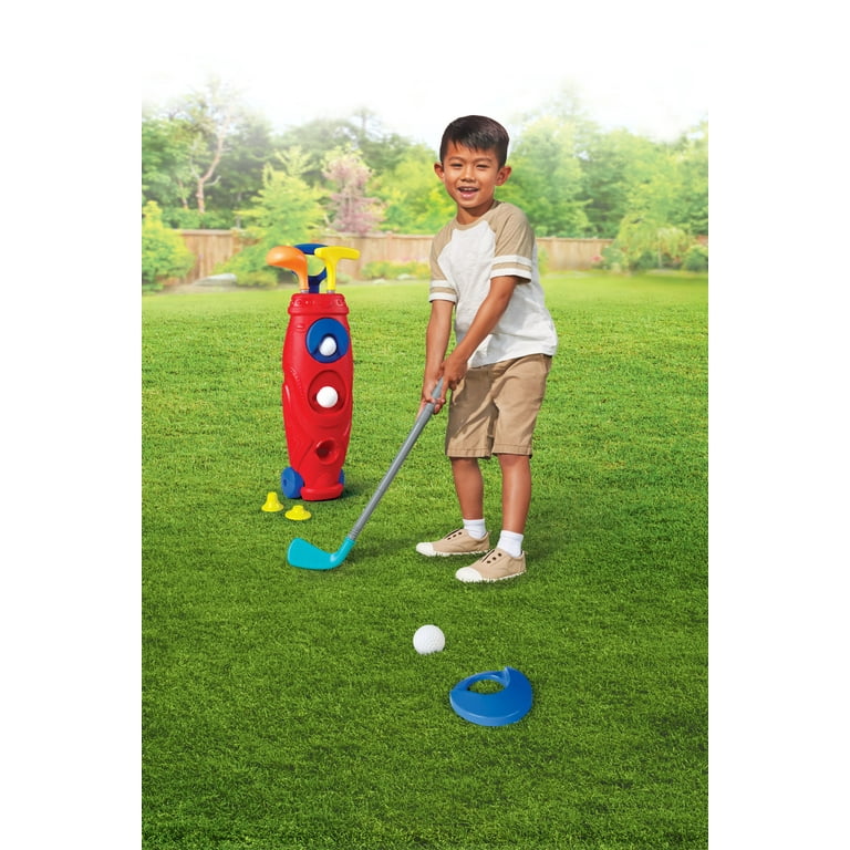 Play Day Jumbo Golf Caddy Set for Kids Ages 3+ with Clubs Balls