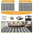 thumbnail image 5 of Haperlare 9'x18' Waterproof Outdoor Rug Plastic Straw Rug, Modern Plaid Reversible Camping Carpet Picnic Mat Geometric Outside Rug for Patio, Backyard, Balcony, Black and White, 5 of 8