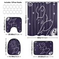 thumbnail image 3 of Cosmic Journey Bathroom Accessory Curtain Sets Bath Curtain Anti-Slip Mats and Toilet Pad 66x72in, 3 of 8