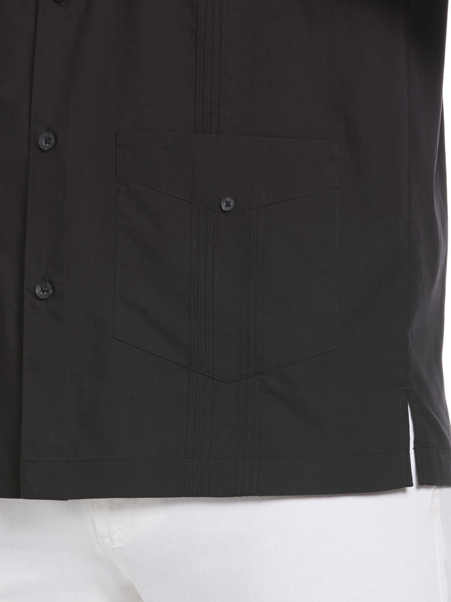 Cafe Luna Men's and Big Men's Cotton Blend Pintuck Short Sleeve Guayabera Shirt, Sizes S-5XL
