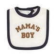 thumbnail image 3 of Hudson Baby Infant Boy Cotton Bodysuit, Pant and Bib Set, Brown Navy Mamas Boy, 0-3 Months, 3 of 5
