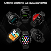 Carbinox Blaze Smartwatch with GPS, Waterproof IP69K, Rugged Fitness Tracker, 170+ Sports Modes for Android & iOS