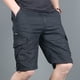 thumbnail image 2 of Mens Pantalones Casuales Moda Cómodo Bolsillo Sólido Cintura Cordón Pantalones Cortos Regulares, Pantalones Cortos de Verano Ligeros, 2 of 4