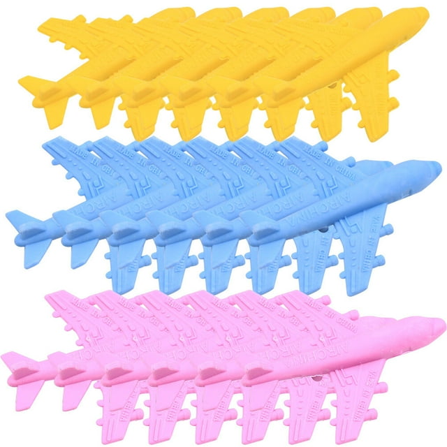 15Pcs Lovely Erasers Learning Stationery Student Rubbers Airplane Style Erasers