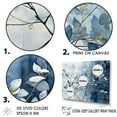 thumbnail image 3 of Designart "Blue And Grey Leaves Adorning A Branch I" Leaves Floater Framed Canvas Art Print, 3 of 5