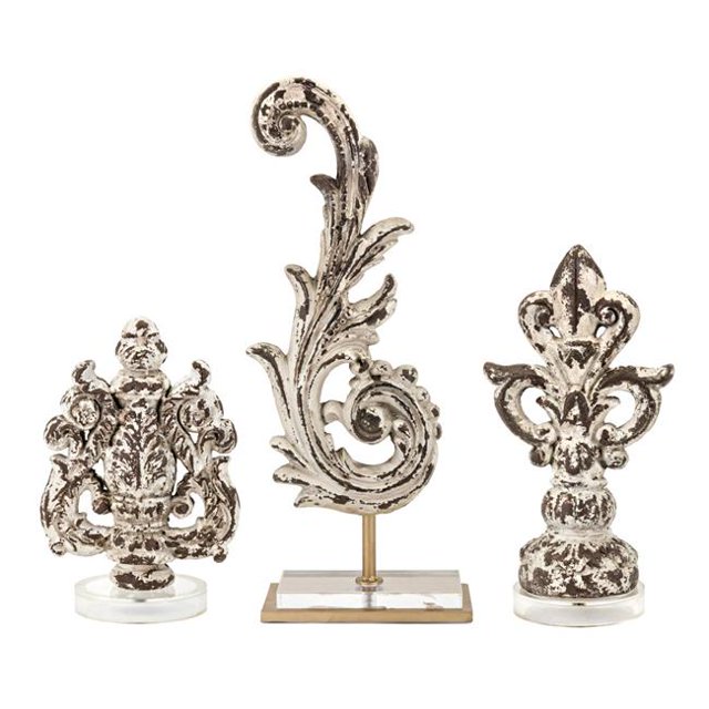 IMAX 17128-3 Willow Statuaries, Beige - Set of 3