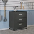 thumbnail image 2 of Fortress Textured Metal 31.5" Garage Mobile Chest with 3 Full Extension Drawers y, 2 of 10