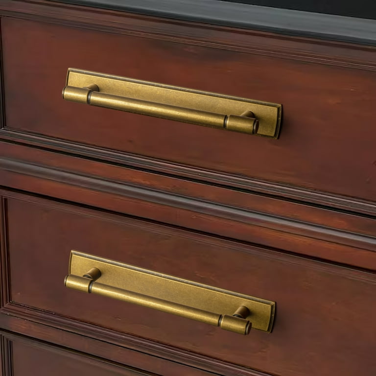 Goo-ki 7.6 inch(192mm) Hole Center Antique Brass Kitchen Drawer Pulls with Backplate Retro Cabinet Hardware -Vintage Bronze Pull Dresser Handles for Goo-ki 7.6 inch(192mm) Hole Center Antique Brass Kitchen Drawer Pulls with Backplate Retro Cabinet Hardware -Vintage Bronze Pull Dresser Handles for