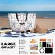thumbnail image 5 of Fotbe Cartoon Cute Rabbit Bolsa de Viaje para Playa - Resistente al Agua, Bolsa Tote de Gran Capacidad y Ligera con 7 Bolsillos para Mujeres y Hombres, 5 of 7