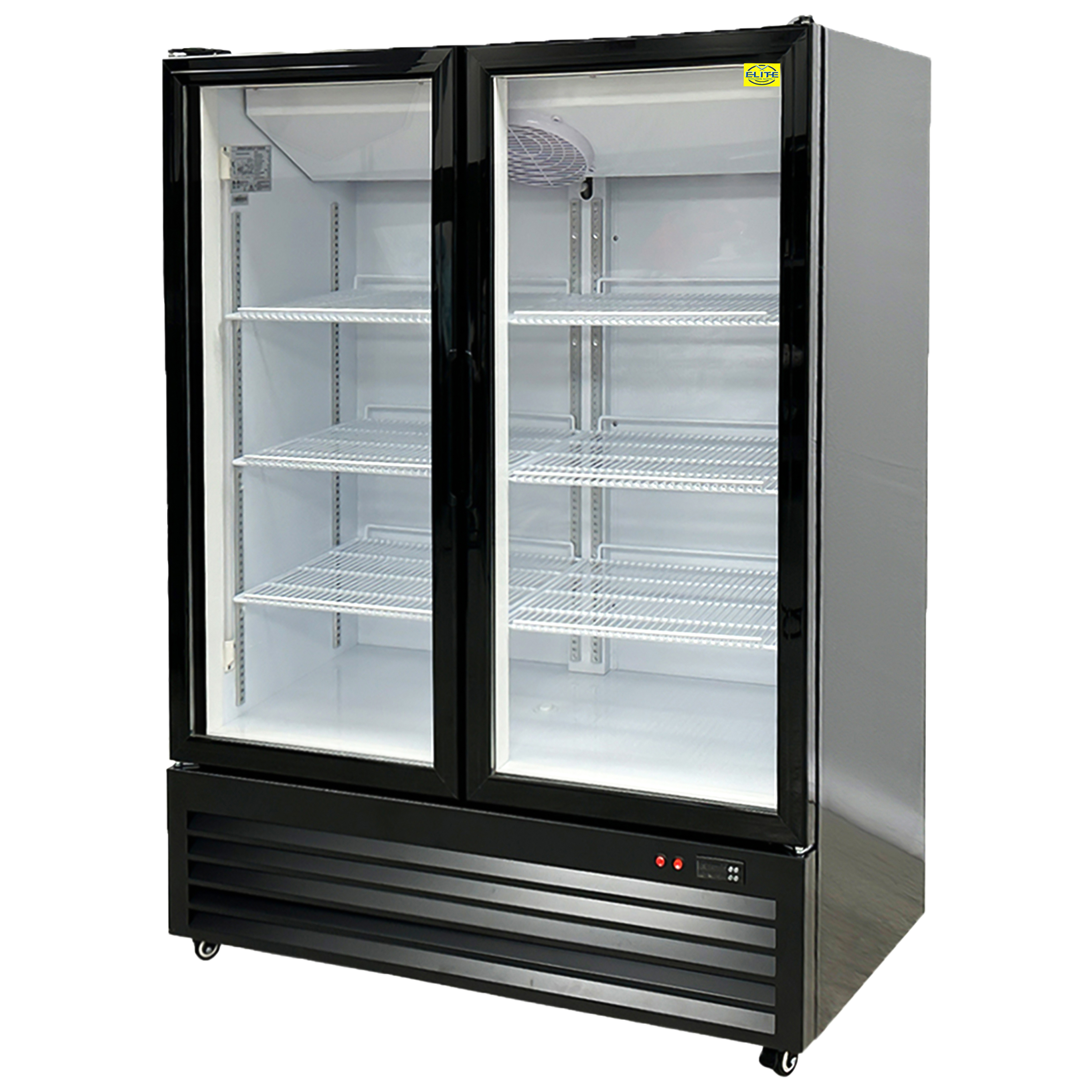 47 in. Two-Door Merchandiser Commercial Refrigerator 21 Cu.Ft. Berverage Display Glass Door Cooler