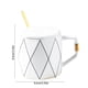 thumbnail image 3 of Taza de cerámica con decoración navideña, capacidad de 380 ml, ideal para café, chocolate caliente, con tapa y cuchara. Ideal como regalo de Halloween, decoración de otoño, decoración del hogar, adorn, 3 of 6