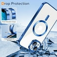 thumbnail image 5 of Entronix Magnetic Clear Case for iPhone 14, Slim Fit, Anti-Drop Shockproof, Blue, 5 of 9