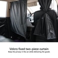 thumbnail image 4 of pitrice Car Isolation Curtain Window Interior Front Rear Sunshade Privacy Lightweight Black Curtain Universal Protection Cars Air Accessories Black/2 Layers, 4 of 9