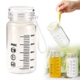 thumbnail image 3 of USUERY 260 350ml Glass Water Bottle With Measurement Scale Leak Proof Lid And Insulated Sleeve Portable Travel Coffee Mug Home, 3 of 9