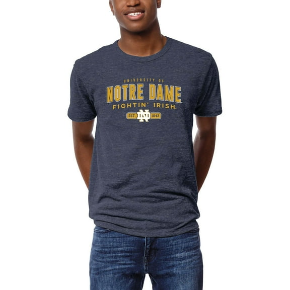 Men's League Collegiate Wear Heather Navy Notre Dame Fighting Irish Victory Falls Tri-Blend T-Shirt
