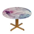 thumbnail image 3 of Nawypu Flower-12 Waterproof Resistant Fabric Round Tablecloth for 36in, 44in, 48in, 52in, 60in, 70in Round Tables White, 3 of 7