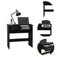 thumbnail image 4 of FM FURNITURE Plano Two Piece Home office Set Black Engineered Wood, 4 of 5