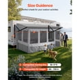 thumbnail image 3 of KFFKFF RV Awning Sun Shade Room - Compatible with 16 -17 ft Awnings, RV Awning Sun Shading Room with Door & Ventilated Mesh Windows, 3 of 9