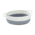 thumbnail image 1 of Cesta tejida de cuerda de algodón, cesta de juguetes para perros, organizador de almacenamiento, cesta de regalo para bebé gris claro, 1 of 9
