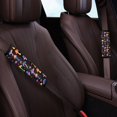 thumbnail image 3 of Chririnla Car Seat Belt Pads Non-Slip Seat Belt Shoulder Pad Polyester Soft, Suitable for SUV Truck, Colorful Mushroom Pattern, 3 of 7