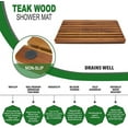 thumbnail image 7 of TeakCraft Teak Shower Mat, 24 Inch Non-Sliding Sauna, Spa, Bath Mat, The Troy, 7 of 7