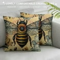 thumbnail image 3 of Shiartex   Throw Pillow Cover Queen Modern Vintage French Bee Wateringcan Antique Honey Crown Home Decor Pillowcase Lumbar Pillow Case Cushion Cover for Sofa Couch Bed White, 3 of 5